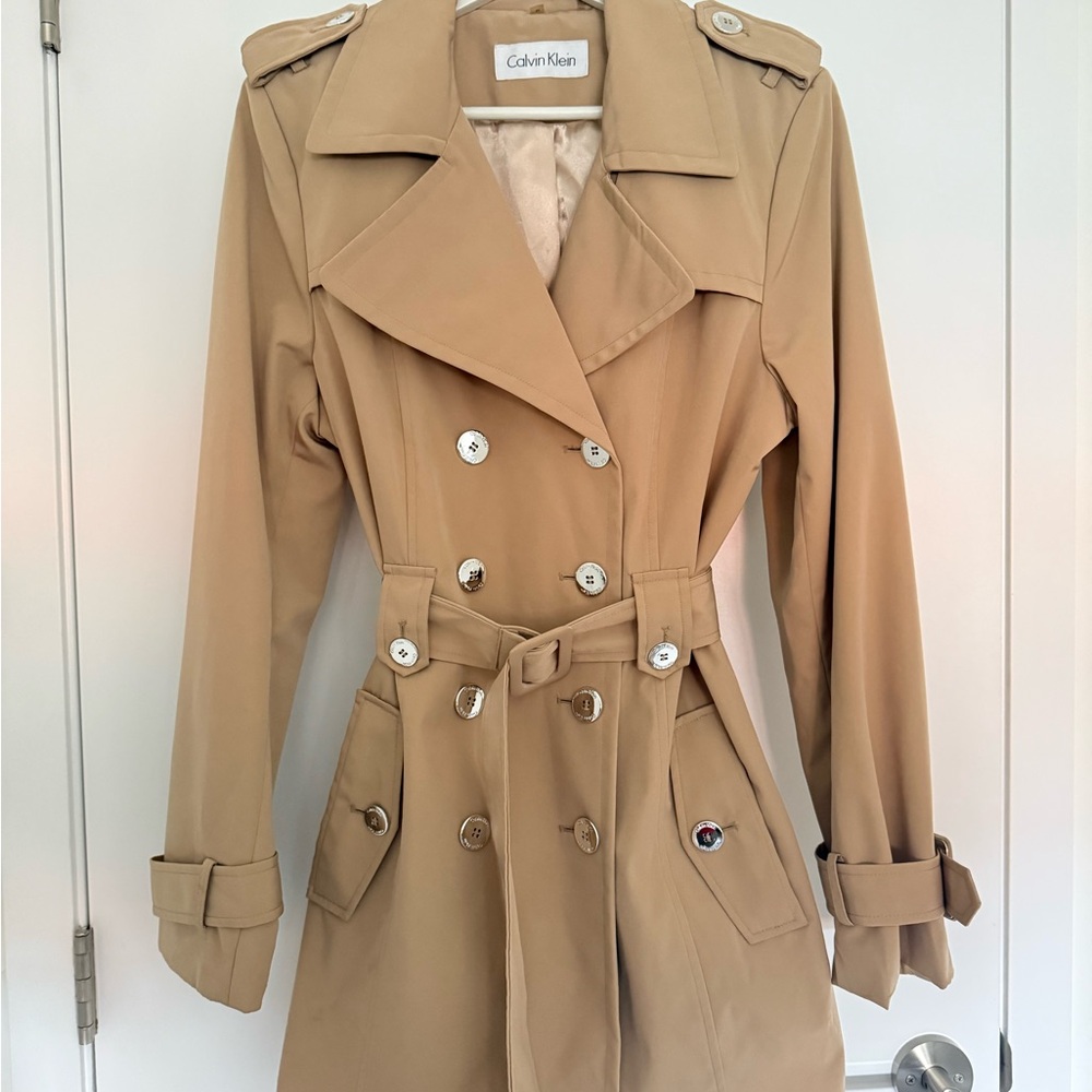 Calvin Klein Women's Beige Trench Coat